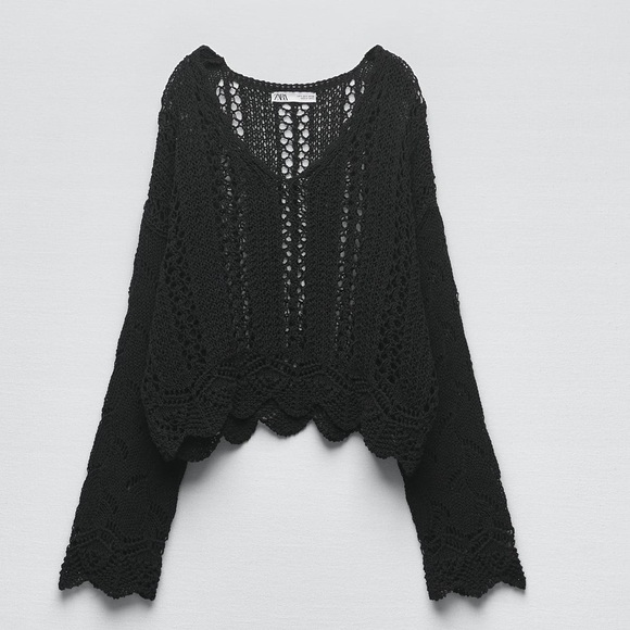 NWT Zara oversized open knit sweater - Picture 8 of 10